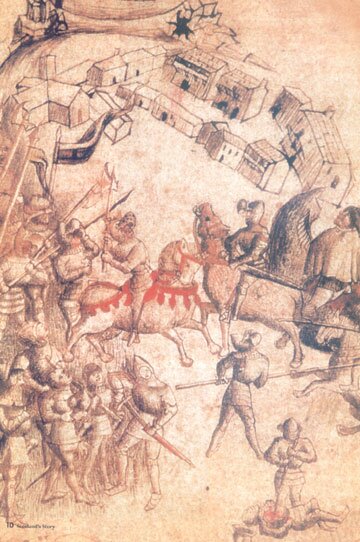The Battle of Bannockburn from the Scotchchronicon