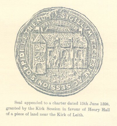 The Seal of South Leith Church 1598